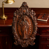 St. Jude Wooden Religious Icon Wall Artwork - Patron Saint of Despair in Troubled Times