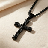 Men’s Twisted Rope Cross Necklace – Faith, Strength & Modern Devotion