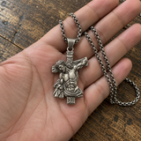 S925 Sterling Silver Crucified Jesus Cross Pendant Necklace – INRI Christian Faith Jewelry