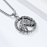 Lucky Horseshoe Head Stainless Steel Necklace