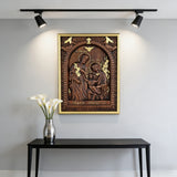 Beechwood Holy Family Wall Hanging: Carving Devotion in Wood, Bringing Sacred Warmth