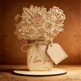 Mother's Day Wooden Flower Card DIY Craft Kit | Paint an Everlasting Bouquet of Love for Mom