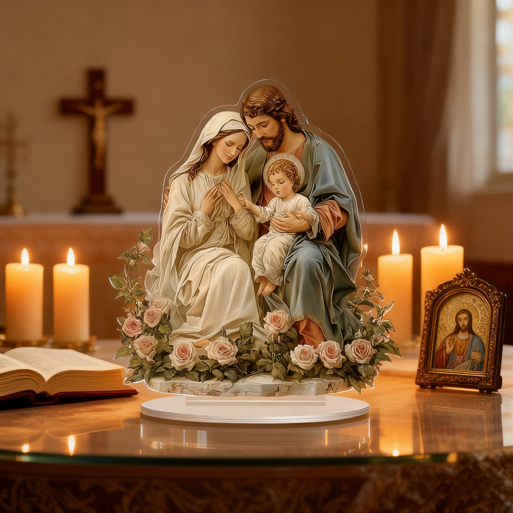 Holy Family 2D Flat Acrylic Decor – A Gentle Reminder of Love & Unity ...