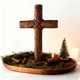 Wooden Spiral Cross: A Symbol of Christ's Sacrifice & Unity