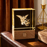 Archangel Michael 3D Crystal Lamp: A Beacon of Protection & Faith