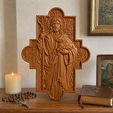 God's Shepherd religious gift Wooden carved chrirstian wall art