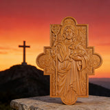 God's Shepherd religious gift Wooden carved chrirstian wall art