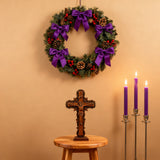 Hand-Carved White Ash Wood Cross - Sacred Christian Home Altar Decor for Christmas & Spiritual Gifting