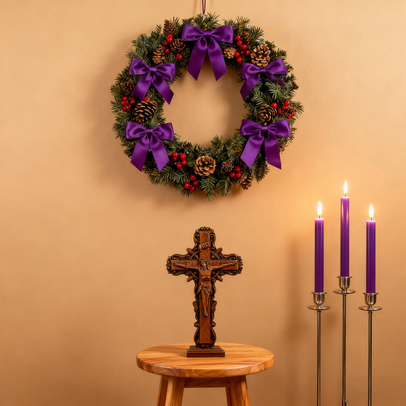 Hand-Carved White Ash Wood Cross - Sacred Christian Home Altar Decor for Christmas & Spiritual Gifting