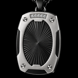 Radiant Shield Pendant Necklace – Titanium Steel Faith-Inspired Men's Necklac