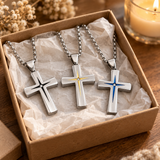 Starburst Cross Necklace – Silver Christian Pendant
