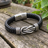 Men’s Infinity Knot Braided Bracelet – 21cm | Symbol of Loyalty & Enduring Connection