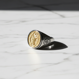 Saint Benedict Medal Stainless Steel Cross Ring