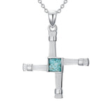 St. Brigid's Cross Turquoise Necklace – Celtic Heritage & Natural Beauty