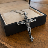 The Passion of Christ S925 Silver/Titanium Steel Cross Necklace