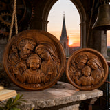 Holy Family Wooden Plaque: A Christian Symbol of Love, Faith, & Family