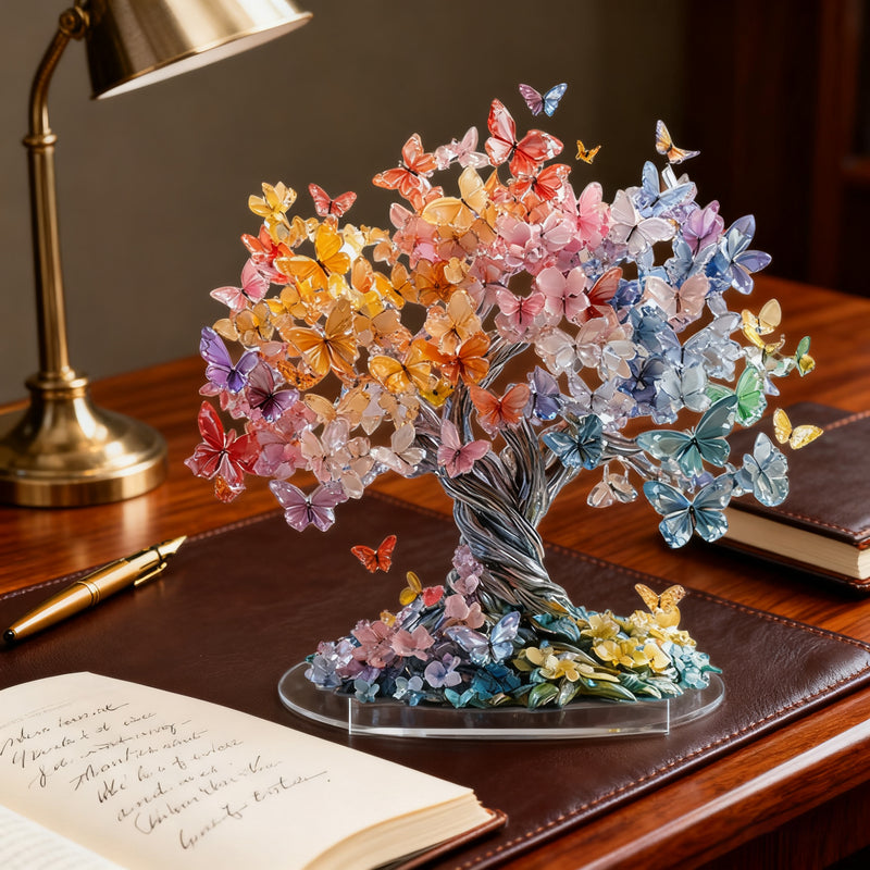 Crystal Butterfly Tree of Life | Exclusive Spiritual Decor for Christian Independent Sites