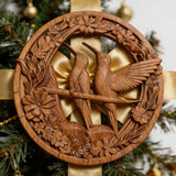 Bgcopper Natural Beauty Hummingbird Hollow Wood Carving Wall decor