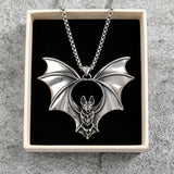 Gothic Bat Titanium Steel Necklace – Rebirth, Night & Bold Style