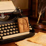 Square Archangel Michael Wooden Pendant