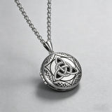 Celtic Triquetra Locket Necklace – Heritage, Memory & Timeless Protection