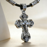 Two-Sided Devotional Cross - Jesus & Mary in 925 Silver - Wearable Faith