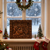 Nativity Scene Wooden Plaque – A Handcrafted Reminder of Christ's Birth 🕊️