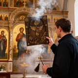 Bgcopper Archangel Michael Square Wooden Icon Religious Gifts - Best Wood Carving Wall Decor