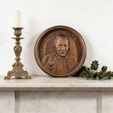 Pope Francis Hand-Carved Beechwood Wall Plaque