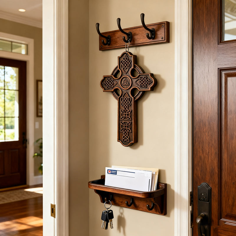 Keltisches Kreuz Holz schnitzerei