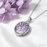 Tree of Life Amethyst Necklace – Growth, Wisdom & Divine Light