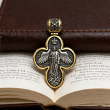 Handcrafted Double-Sided Redemption: Archangel Michael Guardian Cross Pendant