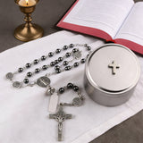 Black Onyx Rosary Necklace: A Bold Token of Devotion for Prayer & Daily Wear