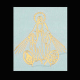 Luxury Religious Jesus Virgin Mary Gold Plated Copper Mobile Phone Decorative Sticker