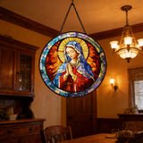 Our Lady Stained Glass Suncatcher: A Radiant Tribute to Mary