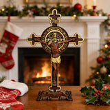 Dual Divine Cross: Christ’s Redemption & St. Benedict’s Protection