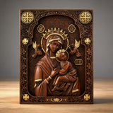 Unsere Liebe Frau von der immerwährenden Hilfe Holzschnitzerei Wanddekoration Geschenk