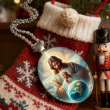 “Divine Jesus” Christian Necklace – A Symbol of Faith, Protection, and God’s Universal Love