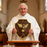 Guardian Michael Wood Carving - Handcrafted Spiritual Shield & Heirloom Gift