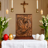 🌟 Archangel Chamuel Wood Carving – Angel of Peaceful Relationships 🌟