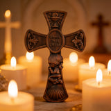 “Bless This Child” Prayer Boy/Girl Cross Wooden Sculpture