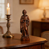 Joseph Wooden Round Carved Tabletop Ornament