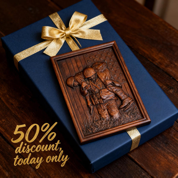 50% Off Today! Fraternal Order of American Soldiers Wooden Sculptures - Wall Art