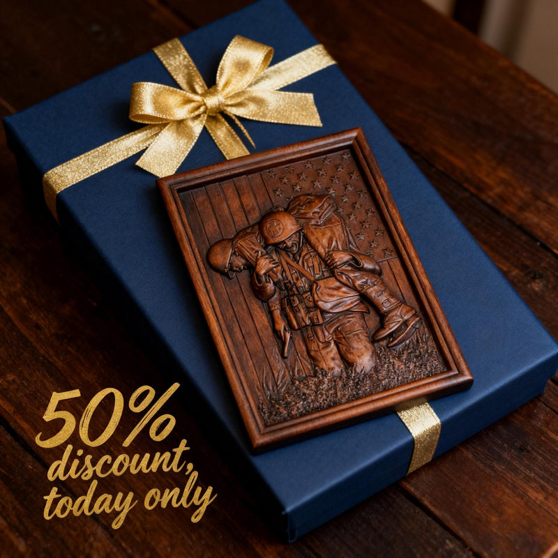 50% Off Today! Fraternal Order of American Soldiers Wooden Sculptures - Wall Art