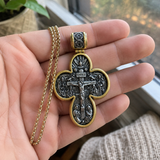 S925 Sliver Handcrafted Double-Sided Redemption: Archangel Michael Guardian Cross Pendant
