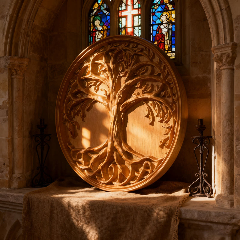 Tree of Life Wood Wall Art Decor Best Christmas Gift - With Free Stand