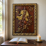 Assumption of Mary Hand-Carved Wood Wall Art: A Tribute to Heavenly Glory