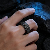 Sun, Moon & Stars Rotating Fidget Ring | Celestial Anxiety Relief Jewelry