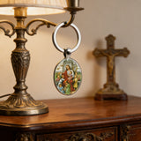 Jesus and the Children Oval Keychain: A Symbol of Love and Innocence