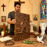 We Stand For The Flag, We Kneel For The Fallen -American soldier wood carving memorial icon